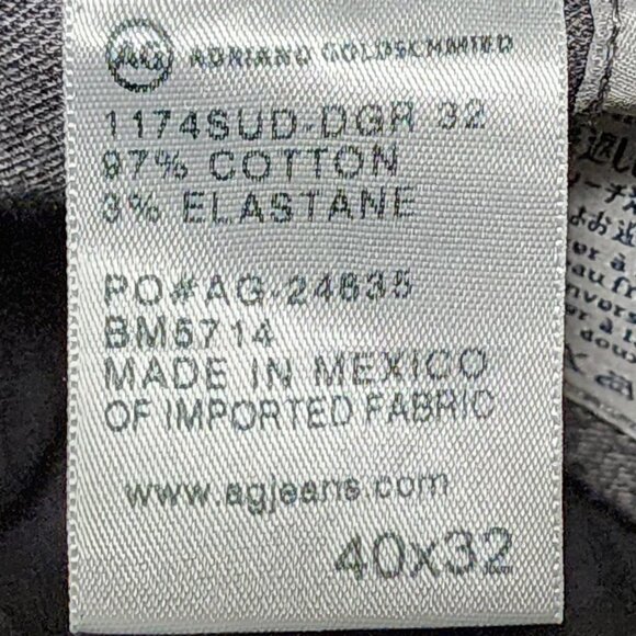 AG Adriano Goldschmied Black Wash The Graduate Tailored Leg Jeans - Picture 6 of 7
